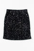 Exclusive Elegant Solid Sequin Bodycon Mini Skirt
