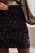 Exclusive Elegant Solid Sequin Bodycon Mini Skirt