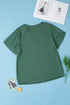 Exclusive Embroidered Lace Draped Sleeve V Neck Blouse