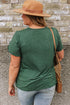 Exclusive Embroidered Lace Draped Sleeve V Neck Blouse