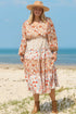 Exclusive Floral Paneled Tiered Ruffle Maxi Dress