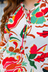 Exclusive Floral Print Drawstring Tiered V Neck Maxi Dress