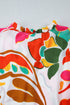 Exclusive Floral Print Drawstring Tiered V Neck Maxi Dress