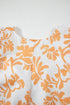 Exclusive Floral Print Puff Sleeve Plus Size Maxi Dress