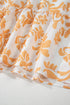 Exclusive Floral Print Puff Sleeve Plus Size Maxi Dress