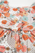 Exclusive Floral Print Square Neck Peplum Blouse
