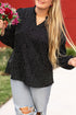 Exclusive Leopard Print Notch V Neck Blouse