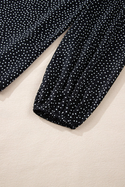 Exclusive Leopard Print Notch V Neck Blouse