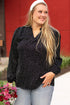 Exclusive Leopard Print Notch V Neck Blouse