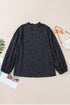 Exclusive Leopard Print Notch V Neck Blouse