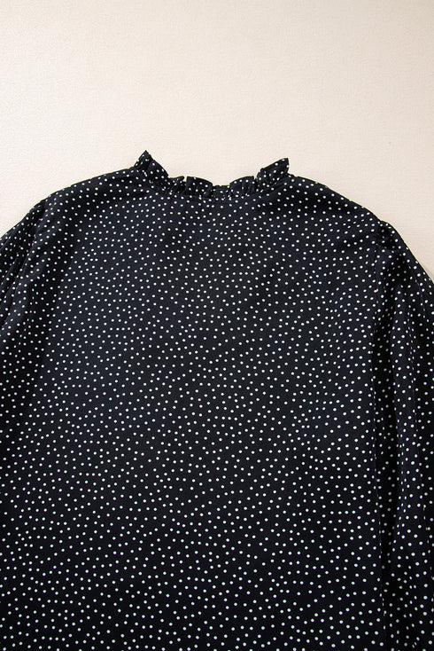 Exclusive Leopard Print Notch V Neck Blouse