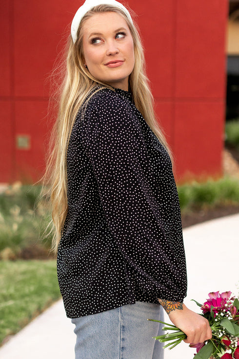 Exclusive Leopard Print Notch V Neck Blouse