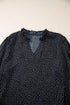 Exclusive Leopard Print Notch V Neck Blouse