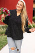 Exclusive Leopard Print Notch V Neck Blouse