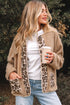 Exclusive Leopard Print Patchwork Sherpa Fleece Jacket