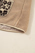 Exclusive Leopard Print Patchwork Sherpa Fleece Jacket