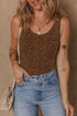 Exclusive Leopard Print Sleeveless Scoop Neck Bodysuit