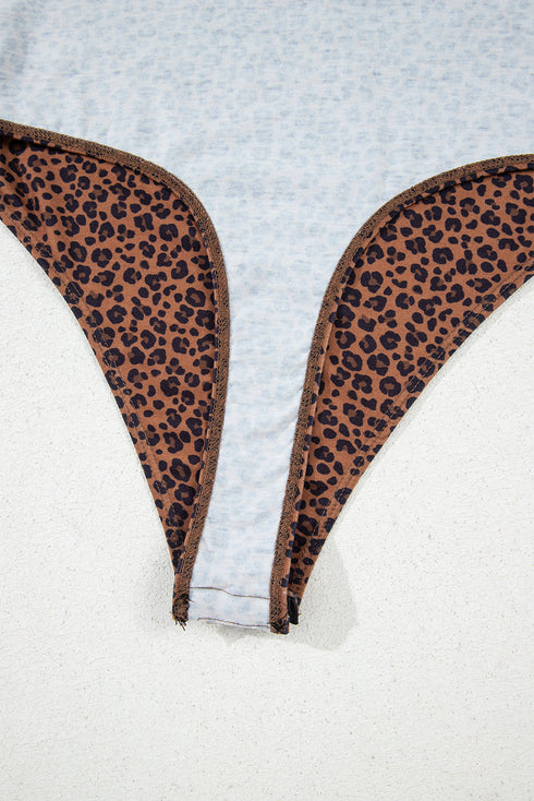 Exclusive Leopard Print Sleeveless Scoop Neck Bodysuit