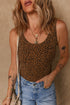 Exclusive Leopard Print Sleeveless Scoop Neck Bodysuit