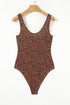 Exclusive Leopard Print Sleeveless Scoop Neck Bodysuit