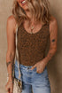 Exclusive Leopard Print Sleeveless Scoop Neck Bodysuit