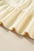 Exclusive Long Sleeve Tiered Ruffle Hem Loose Mini Dress