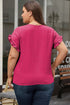 Exclusive Modern Solid Ruffled Short Sleeve Top