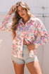 Exclusive Paisley Print Buttoned Corduroy Shirt Jacket