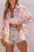 Exclusive Paisley Print Buttoned Corduroy Shirt Jacket