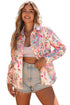 Exclusive Paisley Print Buttoned Corduroy Shirt Jacket