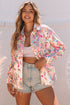 Exclusive Paisley Print Buttoned Corduroy Shirt Jacket
