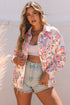 Exclusive Paisley Print Buttoned Corduroy Shirt Jacket