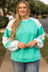 Exclusive Patchwork Cross Seam Pullover Sweatshirt