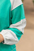 Exclusive Patchwork Cross Seam Pullover Sweatshirt