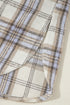 Exclusive Plaid Print Slit Tunic Shacket Outerwear