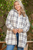 Exclusive Plaid Print Slit Tunic Shacket Outerwear