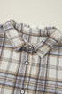 Exclusive Plaid Print Slit Tunic Shacket Outerwear
