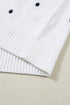 Exclusive Polka Dot Bubble Sleeve Knit Short Sleeve Sweater