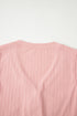 Exclusive Ribbed Button V Neck Tank Short Set