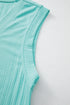Exclusive Ribbed Button V Neck Tank Short Set