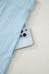 Exclusive Ribbed Button V Neck Tank Short Set