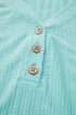 Exclusive Ribbed Button V Neck Tank Short Set