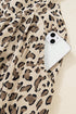 Exclusive Ribbed Leopard Print Wide Leg Bib Jumpsuit