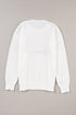 Exclusive Sequin XOXO Graphic Round Neck Pullover Sweater