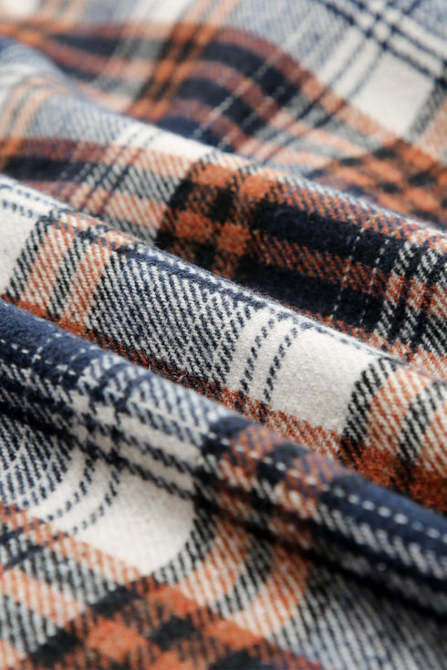 Exclusive Sherpa Fleece Lined Hooded Plaid Shacket