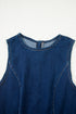 Exclusive Sleeveless Zipped Front Bodycon Denim Mini Dress