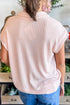 Exclusive Solid Collared V Neck Ribbed Tee