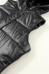 Exclusive Solid Long Quilted Hooded Puffer Vest