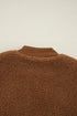 Exclusive Solid Sherpa Fleece Ribbed Collar Bomber Jacket