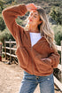 Exclusive Solid Sherpa Fleece Zip Up Hooded Jacket
